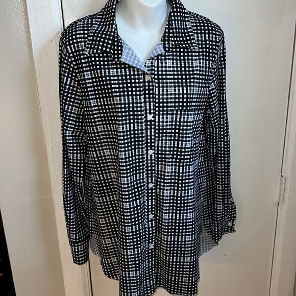 LYSSE Schiffer Button Down Shirt Top-M - Picture 2 of 10